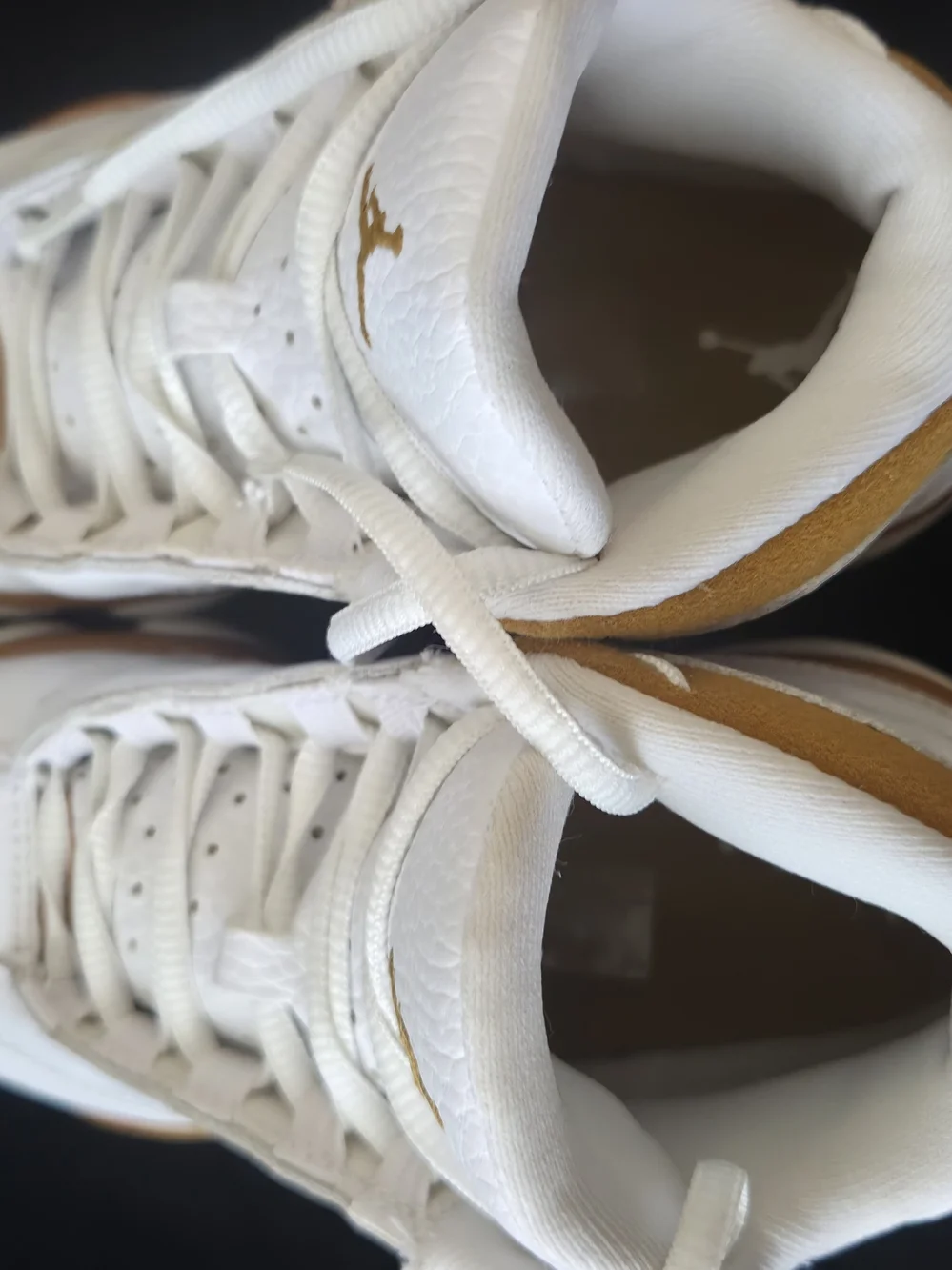 Jordan Kids White and Gold Basketball Sneakers